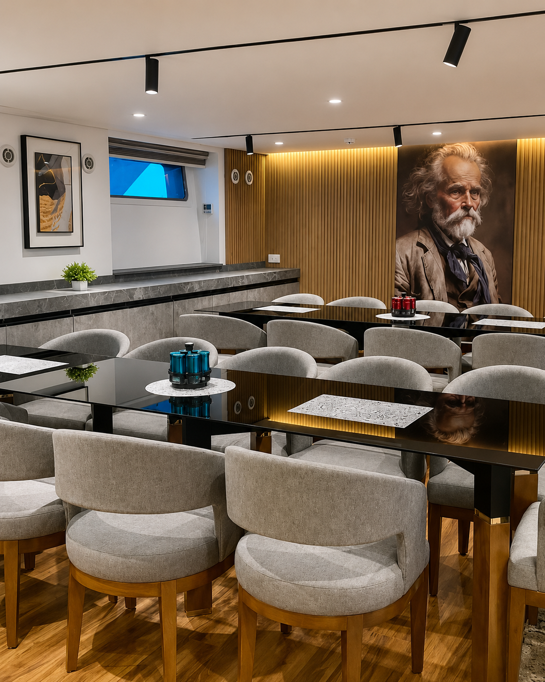 Elegant dining area on the M/Y Sea Fox