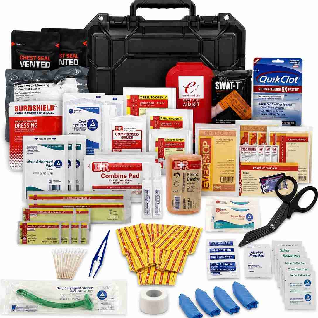 Emergency first aid kit carried on board