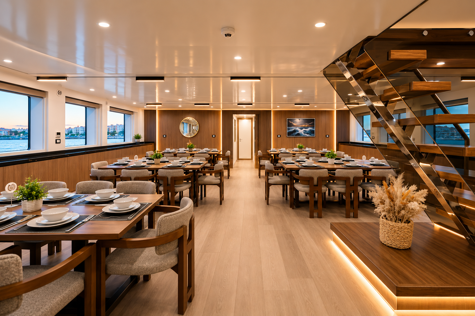 Dining room on board the Sea Treasure Liveaboard Egypt