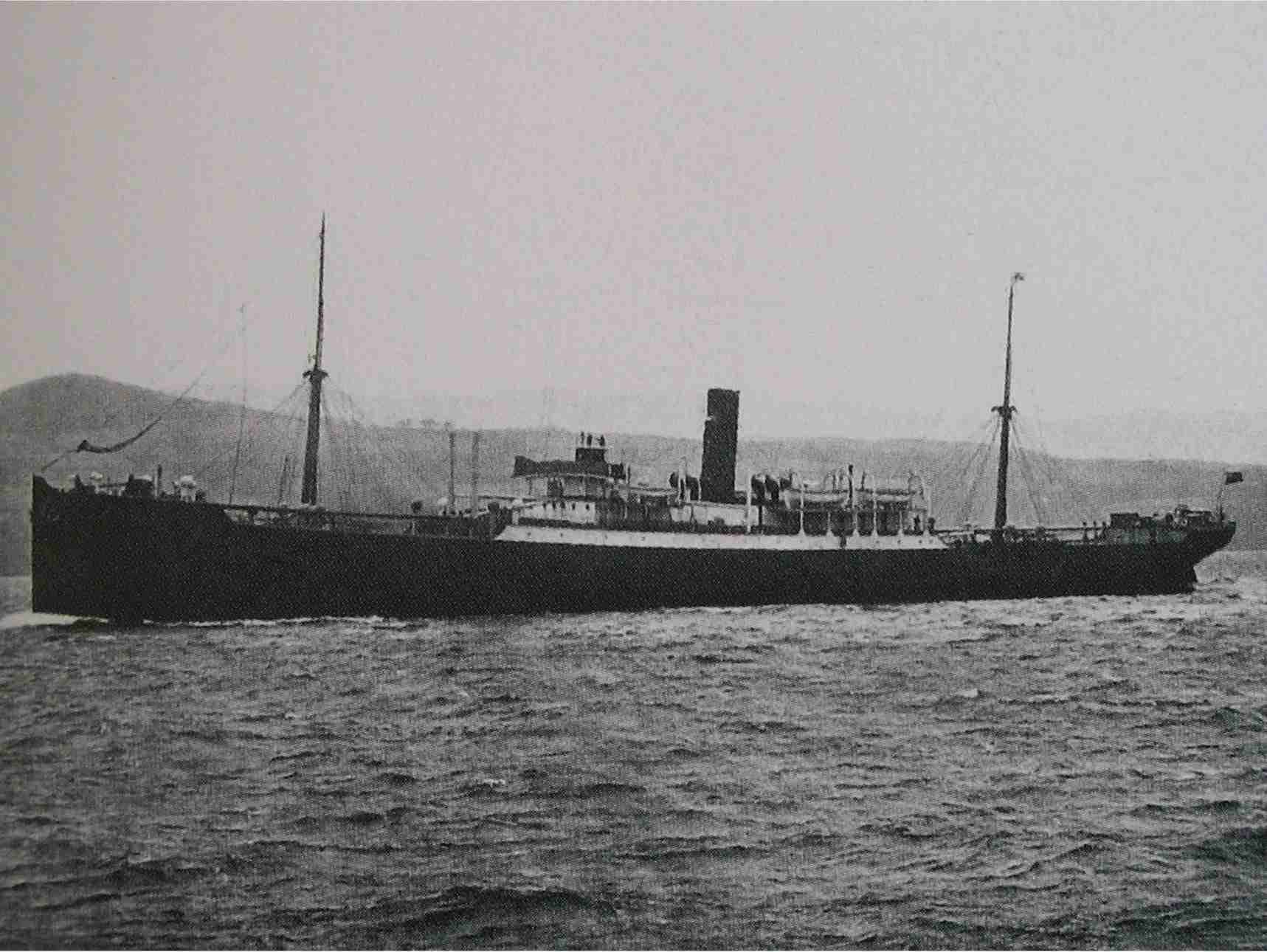 Historic photograph of the SS Numidia before she was wrecked