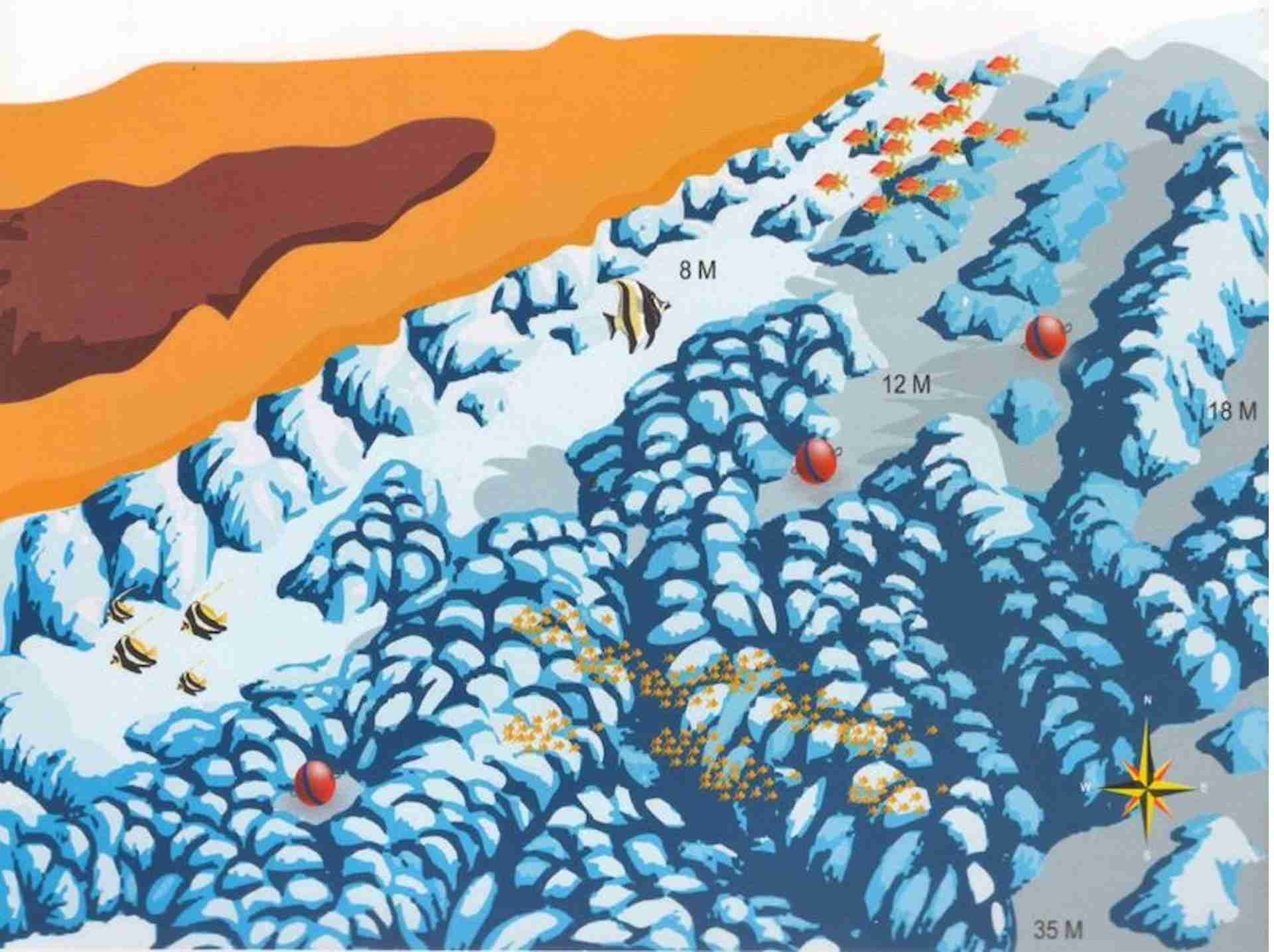 Map of Tobia Hamra with its ridges and sandy-bottomed canyons