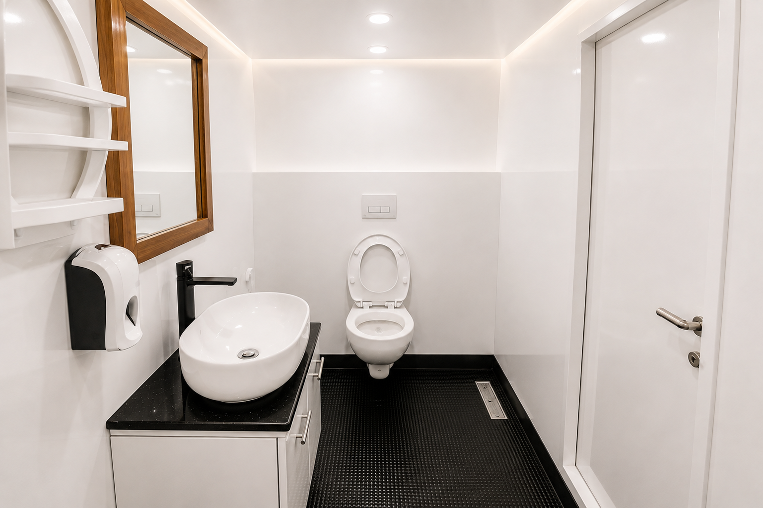 En-suite bathroom with a glass shower
