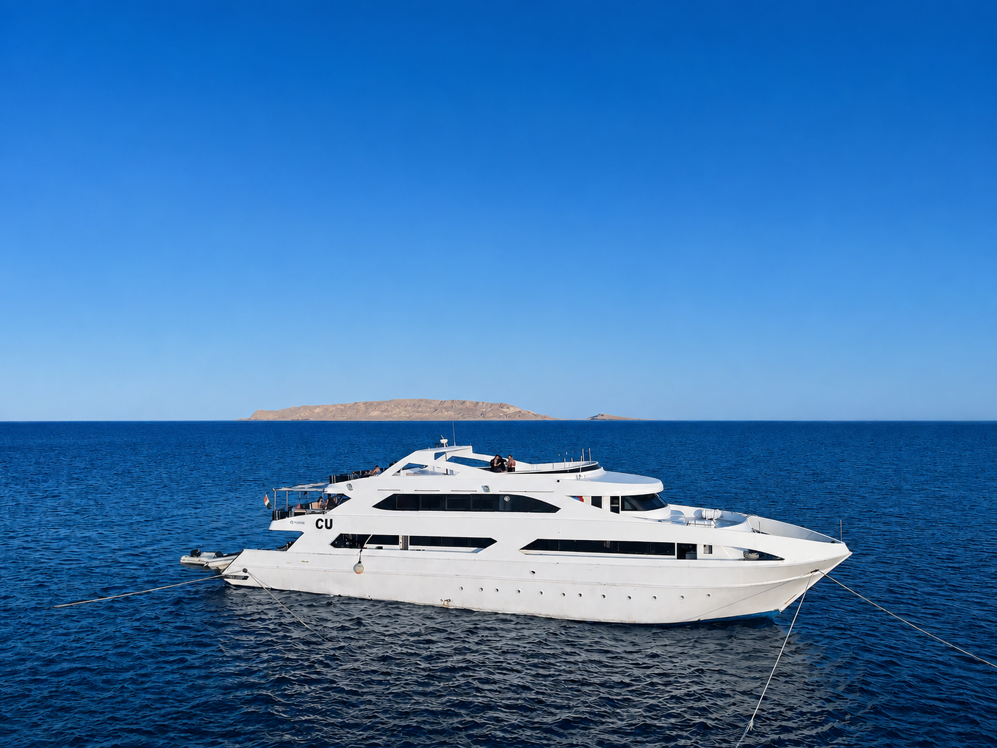 The C U Red Sea liveaboard under way on the Egyptian Red Sea
