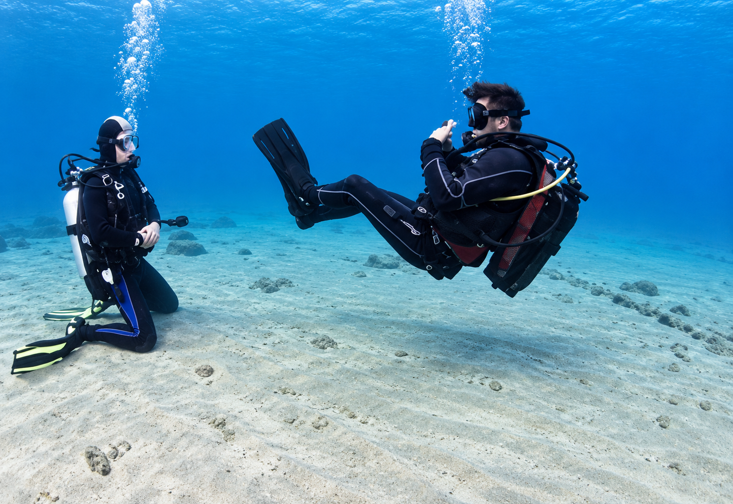 PADI Peak Performance Buoyancy skills session with an instructor