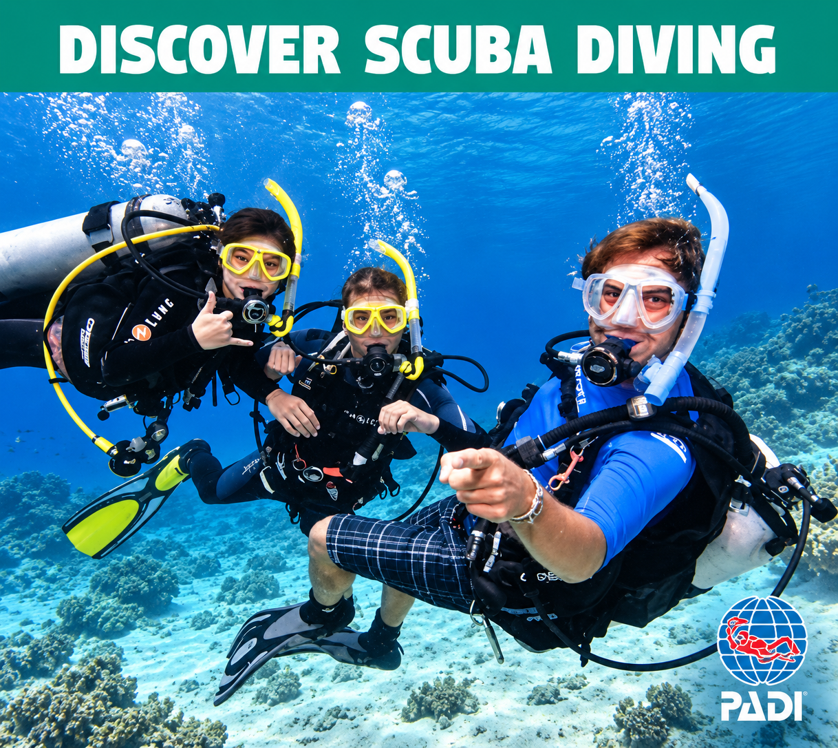 Group enjoying a Discover Scuba Diving experience in the Red Sea