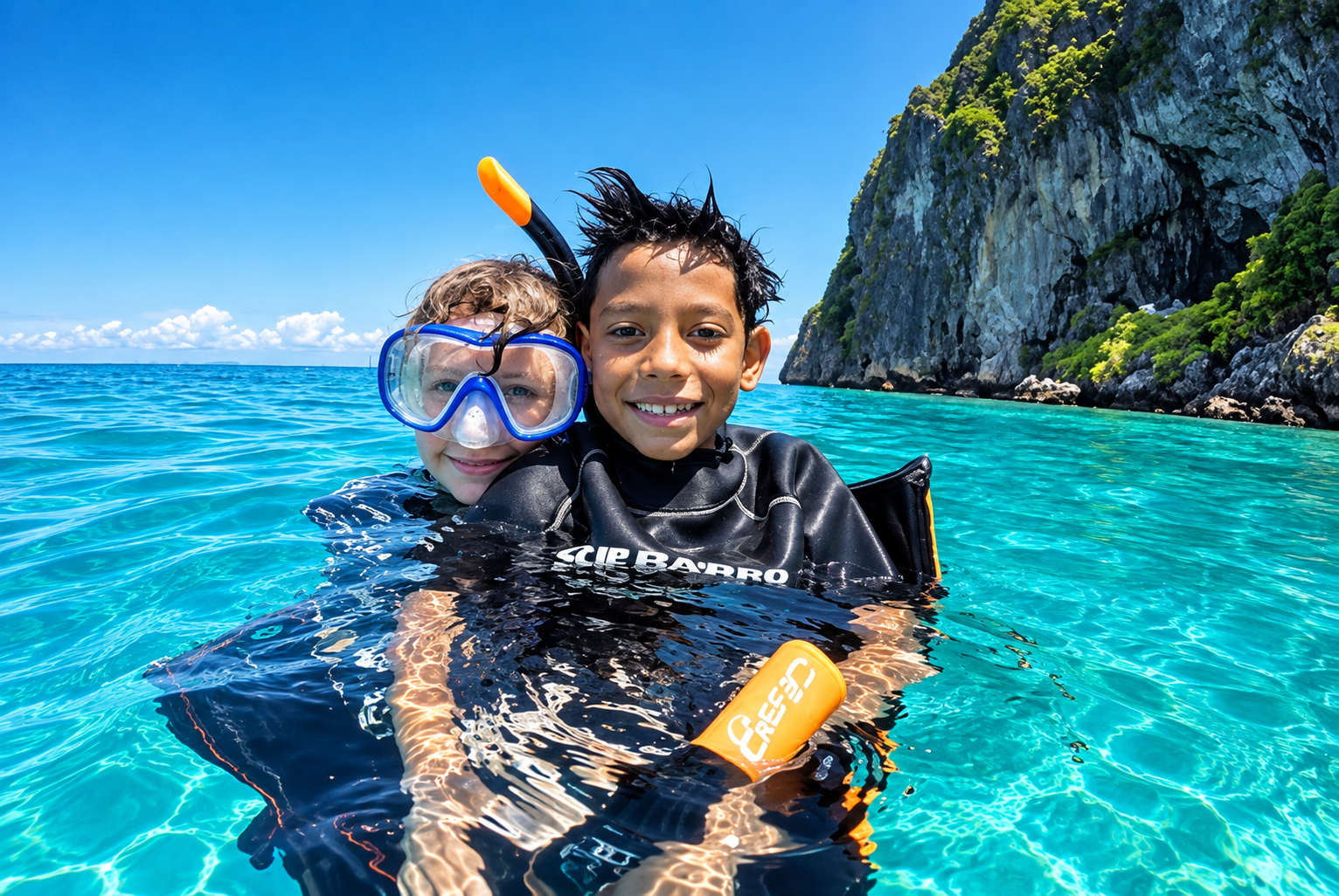 Young diver on a training dive over a Red Sea reef