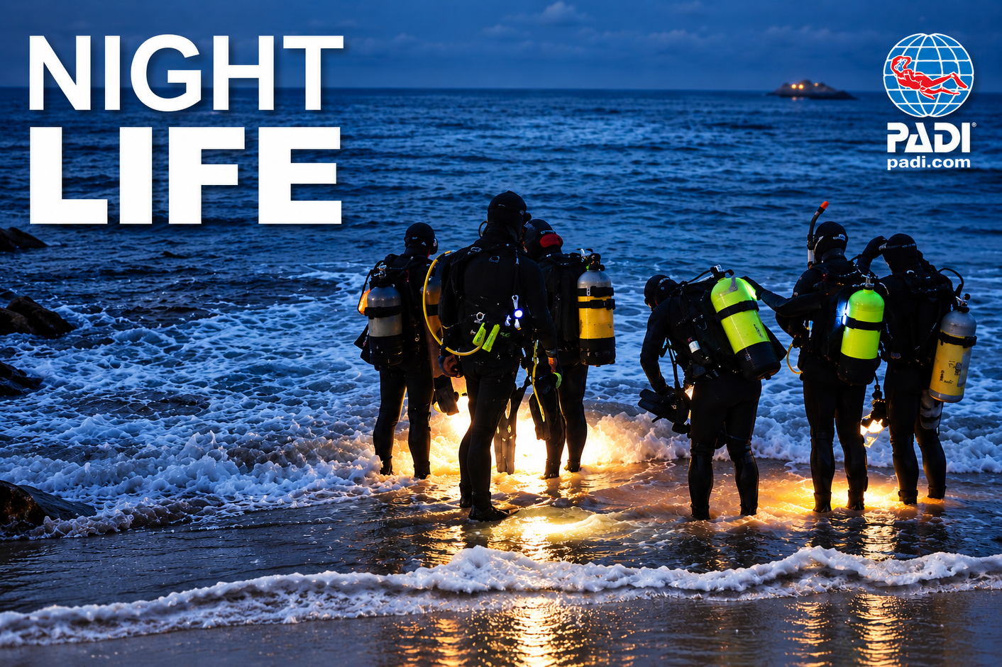 PADI Night Diver Course entry point after dark