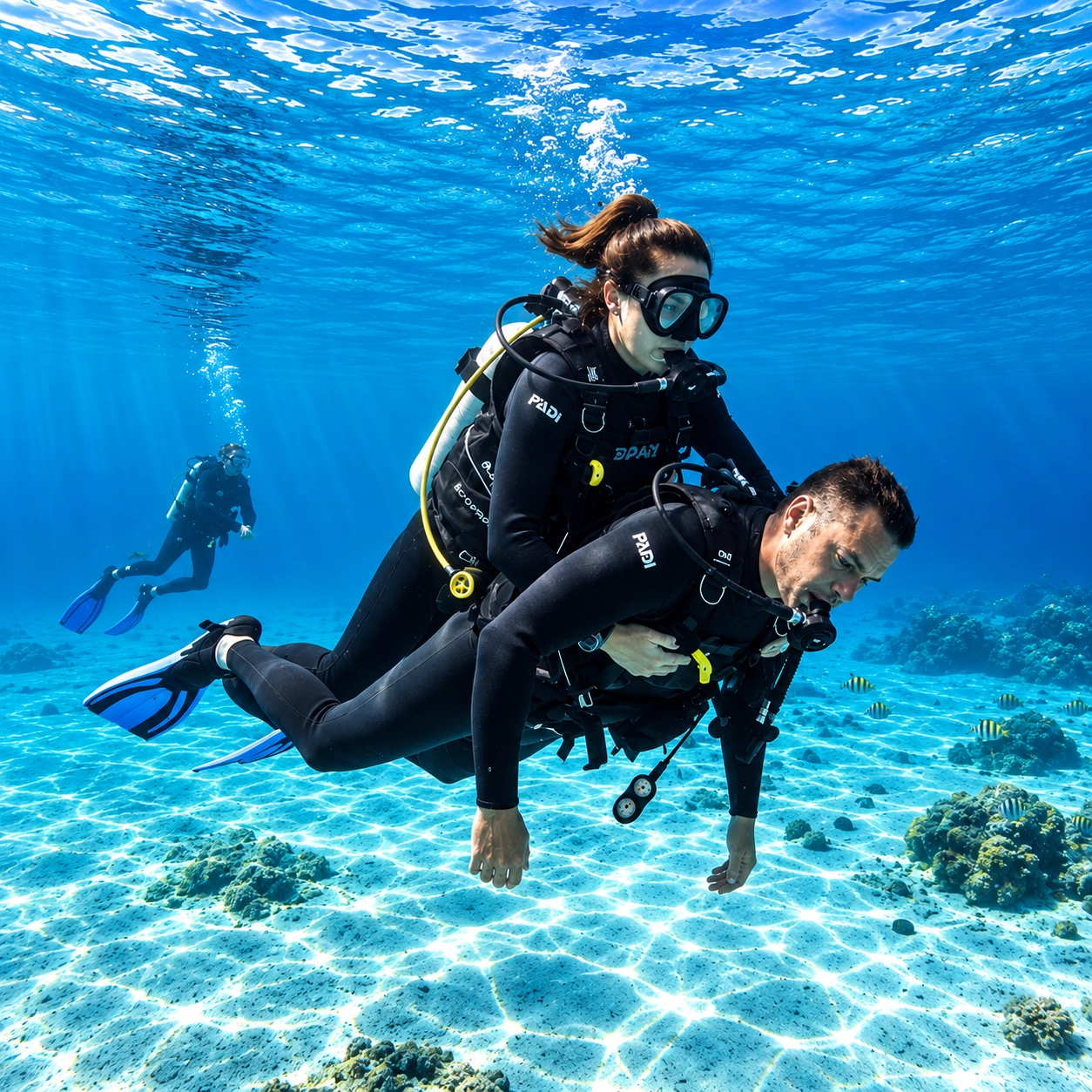 Bringing an unresponsive casualty up from the reef